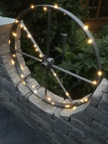 Vista 5 de Magicnight Mini luces solares pequeñas, cadena de luces estrelladas para jardín de hadas, árbol, barandilla, cenador, valla, 16 pies, 50 LED, Blanco
