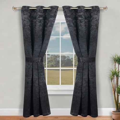 Vista 127 de Superior Cortinas opacas, oscurecimiento de la habitación para dormitorio, bloqueo solar, térmicas, cortinas bohemias modernas, colección de hojas