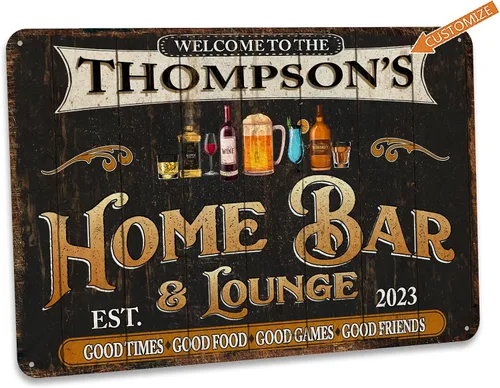 Vista 4 de Chico Creek Signs Letrero de Bar de Whisky - Decoración de Bar de Aluminio Compuesto Rústico de 30.5 cm x 30.5 cm para Montaje en Pared