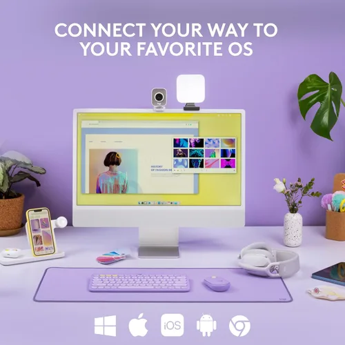 Vista 4 de Logitech K380 Pebble - Teclado inalámbrico Bluetooth multidispositivo con fácil interruptor para hasta 3 dispositivos, delgado, batería de 2 años