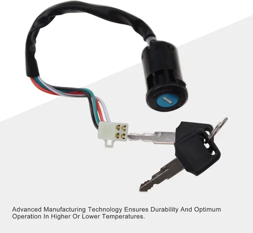 Vista 4 de GOOFIT Interruptor de llave de encendido de 4 cables de repuesto para 50cc 70cc 90cc 110cc 150cc 250cc Suzuki Go Kart ATV Quad Scooter Dirt Bike