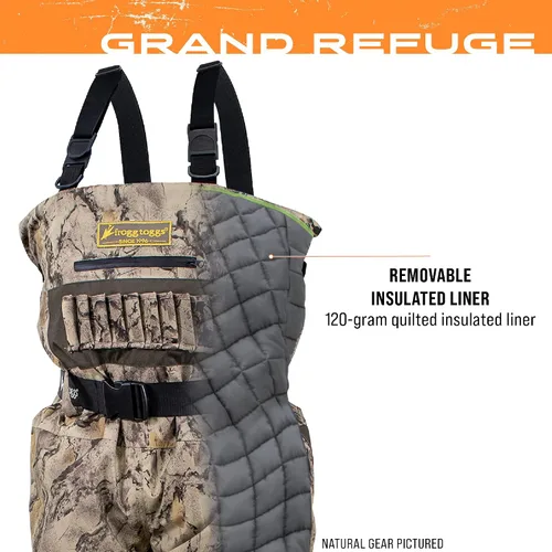 Vista 3 de FROGG TOGGS Grand Refuge 3.0 - Vadeador impermeable para hombre con forro aislante extraíble Marrón