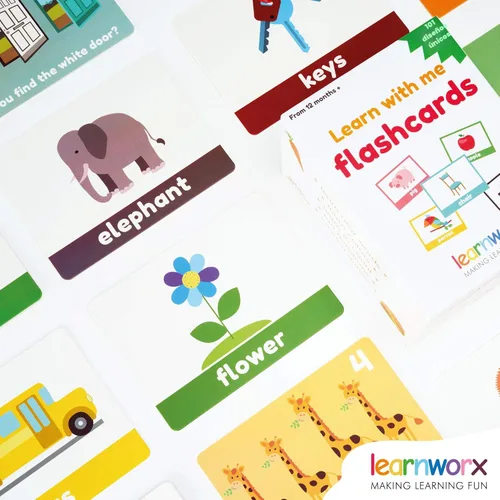 Vista 8 de LearnWorx 101 tarjetas flash para bebés de 1 a 3 años Tarjetas flash galardonadas de primeras palabras para niños pequeños Los juguetes de habla