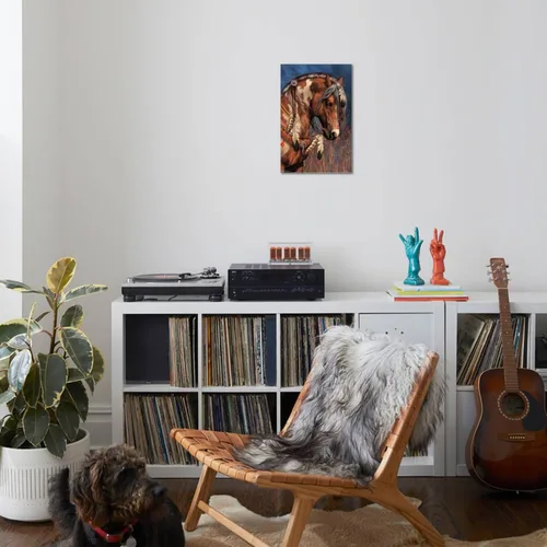 Vista 4 de Trends International Laurie Pridle - Póster de pared de poni de guerra, 14.72 x 22.37 pulgadas, lienzo estirado