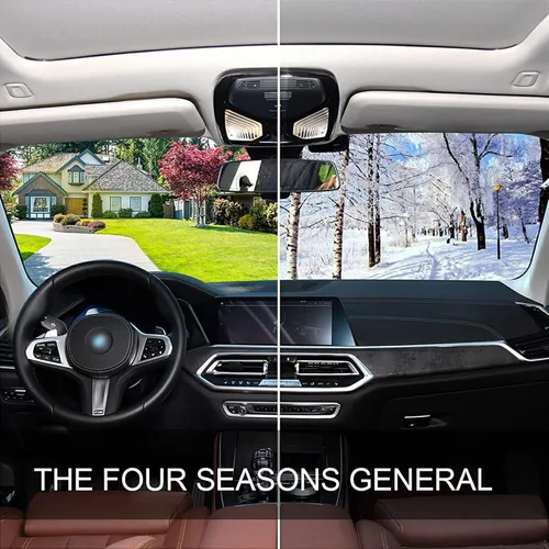 Vista 7 de Parasol para parabrisas de automóvil para mujer, ojos azules con gafas, visera solar para rayos UV y protección solar contra el calor solar, bloquea