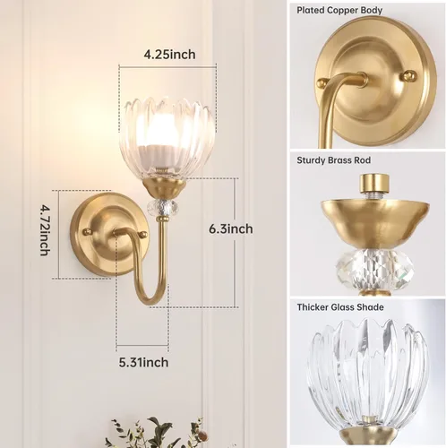 Vista 8 de Juego de 2 apliques de pared vintage a pilas, lámpara de pared recargable con batería de 5000 mAh y control remoto, luces de pared regulables