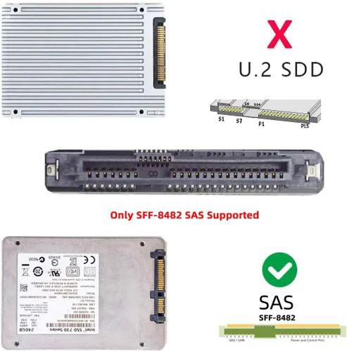 Vista 4 de CY SFF-8482 SAS 29Pin a USB3.0 Adaptador de disco duro de 5 Gbps con chipset y puerto de alimentación (necesita fuente de alimentación de 12 V/3A)