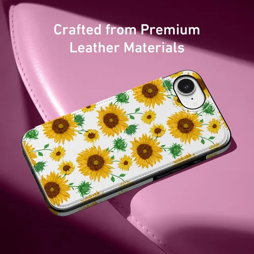 Vista 1136 de LETO para iPhone 15 Pro Funda tipo cartera - Tapa tipo folio con patada - Diseños de moda - Tarjetero - Funda protectora para mujeres y niñas - 6.1