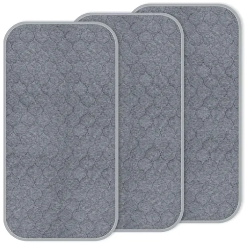 Vista 10 de Forro acolchado para cambiar pañales para bebé, antideslizante, paquete de 3 almohadillas de incontinencia reutilizables de absorción pesada