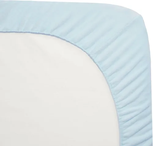 Vista 3 de TL Care Heavenly Soft - Sábana bajera ajustable de felpilla para cuna de 24 x 38 pulgadas, cálida y acogedora, color azul, para niños y niñas, se