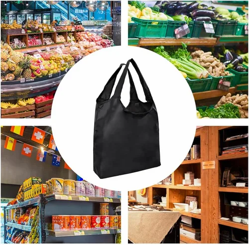 Vista 6 de Aricsen Paquete de 20 Bolsas de Compras Reutilizables Plegables Grandes y Duraderas para Cocina con Asas al Por Mayor, Reciclables Plegables