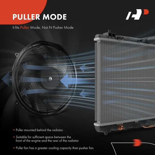 Vista 7 de A-Premium Ventilador de radiador eléctrico de 10 pulgadas 900 m³/h, 12V 80W con termostato, kit de cableado, interruptor y relé