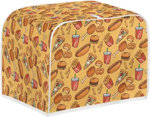 Vista 8 de FKELYI Cubierta para tostadora con estampado de vaca, cubierta para horno tostador de 2 rebanadas, cubierta para hacer pan pequeño, resistente a