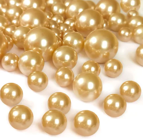 Vista 15 de 160 perlas para relleno de jarrón, cuentas de perlas sin agujero, cuentas de perlas de maquillaje para soporte de pinceles para decoración del hogar