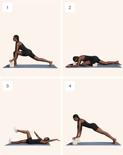 Vista 7 de BetterMe - Juego de 2 bloques de yoga de espuma de alta densidad para estiramiento, pilates y entrenamientos, bloques de ejercicio ligeros