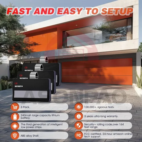 Vista 3 de 3 x 971LM LiftMaster control remoto para puerta de garaje (solo para modelos 1997-2005 botón de aprendizaje rojo o naranja)