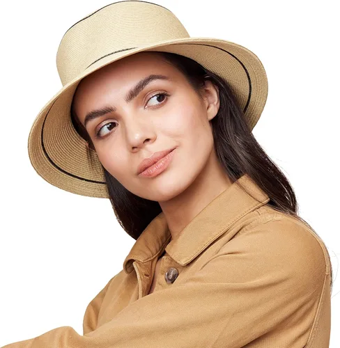 Vista 2 de Pineapple&Star Bella Sun Beach - Sombrero de paja de ala ancha para mujer