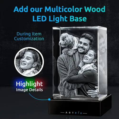 Vista 3 de ArtPix 3D - Cristal - Rectangular - Personalizable