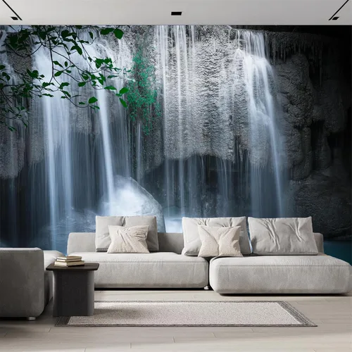 Vista 18 de FLFK Murales de pared autoadhesivos de cascada de bambú 3D de 78.7 x 59 pulgadas, papel tapiz para despegar y pegar, pintura para decoración
