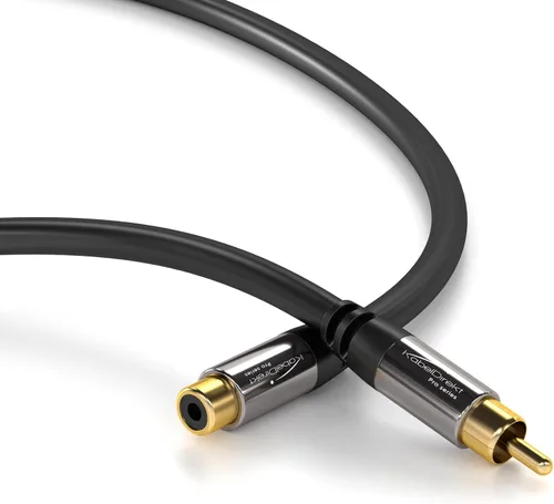 Vista 5 de KabelDirekt – Cable de extensión RCA – 3 pies – Conductor resistente a roturas para una calidad de sonido brillante