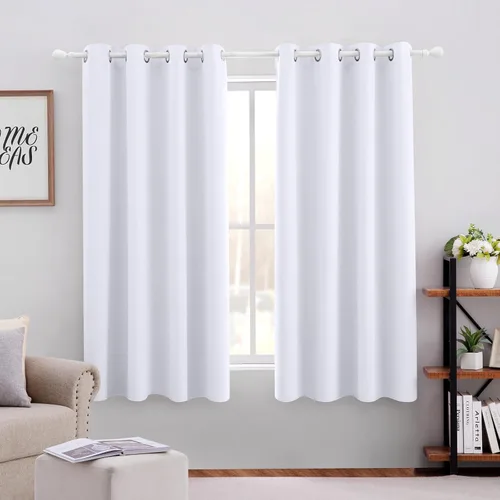 Vista 66 de HOMEIDEAS – Cortinas opacas de 52 x 84 pulgadas de largo, 2 paneles de cortinas para oscurecer la habitación, térmicas, insonorizadas, con ojales