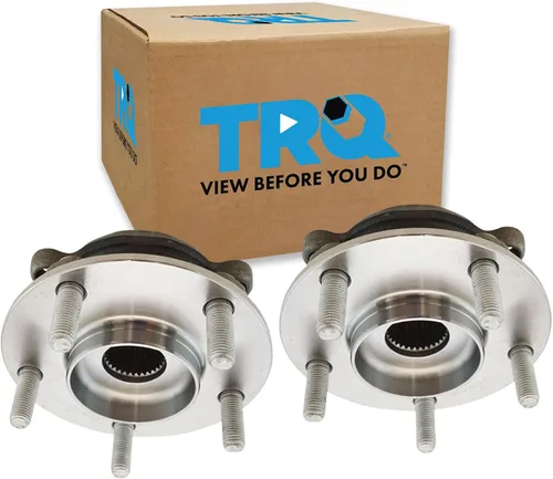 Vista 18 de TRQ Conjunto de rodamiento y cubo de rueda delantera de 2 piezas compatible con Chevrolet Trailblazer 02-09, Trailblazer EXT 02-06, GMC Envoy 02-09