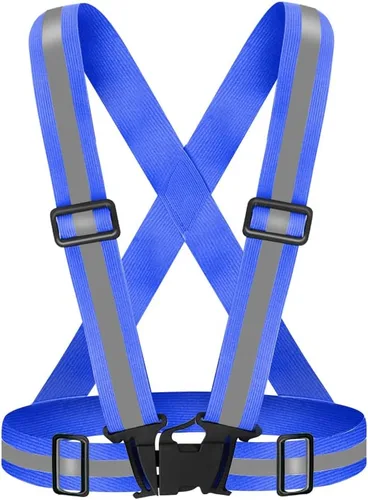 Vista 8 de High Visibility Reflective Vest Safety Vest Running Reflective Gear Adjustable Reflective Vest for Walking,Jogging,Hiking,Night Cycling