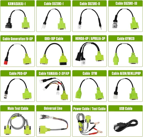 Vista 2 de Herramienta de prueba de diagnóstico del motor del sistema de motocicleta M100 Pro Moto Scanner Lectores de código Herramientas de escaneo Dual