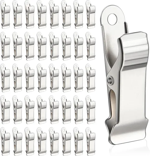 Vista 12 de 6 piezas de abrazaderas mini de metal, abrazadera de resorte mini, clips de cocodrilo de aligátor de 1/2 pulgada de ancho para trabajo, mordaza