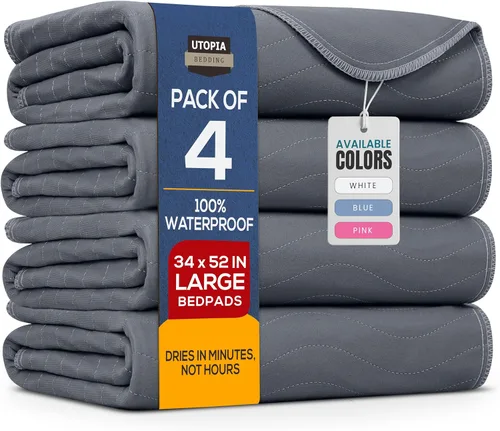 Vista 19 de Utopia Bedding Almohadillas lavables reutilizables 18" x 24" (Paquete de 4), almohadillas de cama impermeables de alta absorción para incontinencia