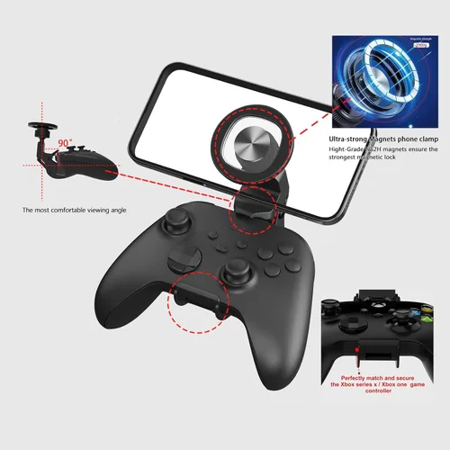 Vista 4 de Xbox Controller Phone Mount - Gaming Phone Holder,MagSafe phone mount Magnetic for Xbox One & Xbox Series XS Controllers