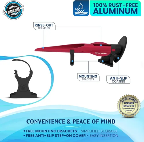Vista 6 de WAVESRX Patented Aluminum Spike Beach Anchor Ultra-Light PWC, Jet Ski & Sand Anchor for Boat, Pontoon & Kayak Secure Anchoring Near Shore
