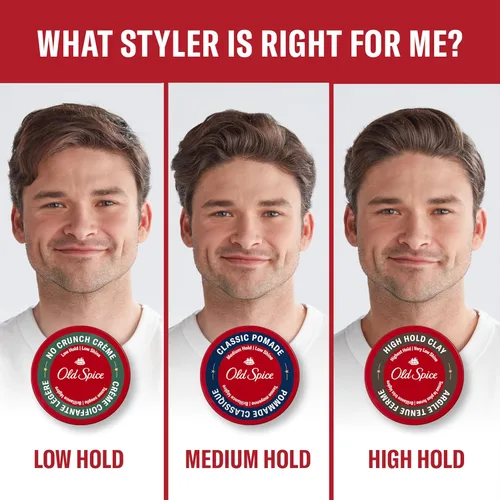 Vista 6 de Old Spice Pomada clásica para hombres, sujeción media, bajo brillo, peinado de cabello masculino, 2.22 onzas