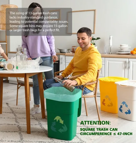 Vista 6 de AYOTEE Bolsas de basura compostables para cocina de 13 galones de alto, 45 bolsas de basura biodegradables, bolsa de basura de 13 galones, bolsa