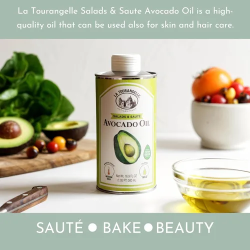 Vista 7 de La Tourangelle, Aceite de aguacate, hecho a mano con aguacates premium, ideal para cocinar, como sustituto de la mantequilla, y para piel y cabello