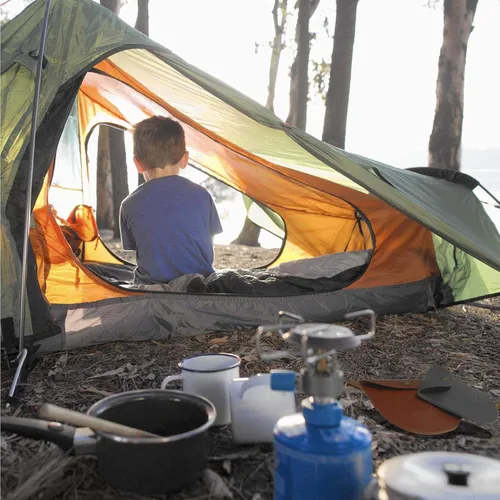 Vista 7 de Accesorios para tablero de trípode de campamento: convierte las ramas en parrilla trípode para fogata para cocinar, equipo y equipo de campamento