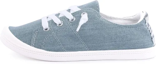 Vista 2 de Tenis de lona para mujer casuales con cordones zapatos clásicos para caminar