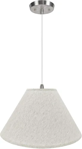 Aspen Creative, Beige, 72561-11 Two Hanging Pendant Ceiling Light with Transitional Hardback Empire Fabric Lamp Shade, 20" Width