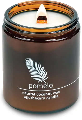 Vista 66 de Vela de mecha de madera agrietada Hemlock Park hecha a mano con cera de coco natural (grande de 16 oz, ámbar)