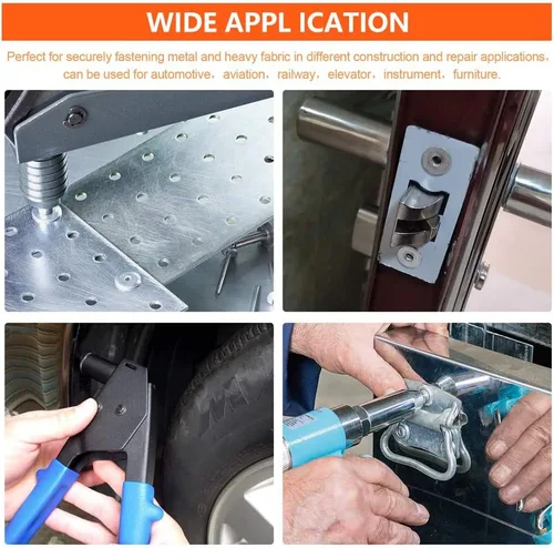 Vista 6 de BOTTEN 100 remaches ciegos de acero inoxidable de 1/8 x 1/2 pulgadas, 0.126 x 0.512 in de extremo abierto, rango de agarre de remaches de 1/8-1/2