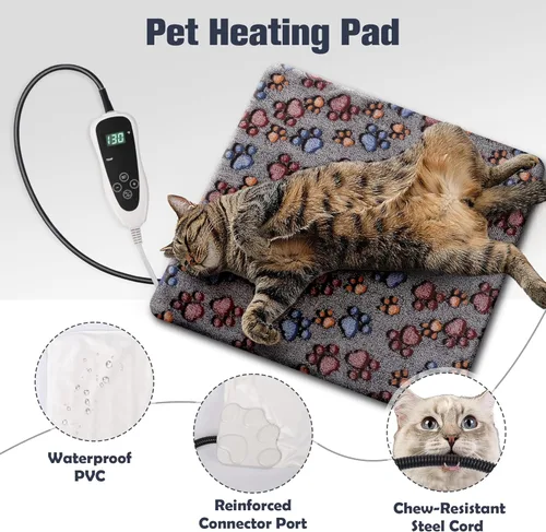 Vista 5 de Newget Almohadilla térmica para gatos, almohadilla térmica impermeable para mascotas para gatos, perros en interiores, cama térmica para gatos