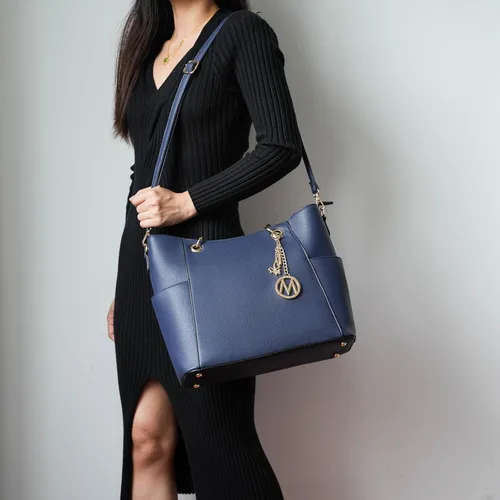 Vista 3 de MKF Collection - Juego de bolsa de mano para mujer, con cartera y asa superior, de piel vegana