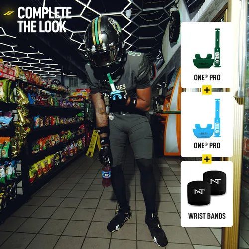 Vista 145 de Nxtrnd One Protector Bucal de Fútbol Americano, Correa Incluida, Se Adapta a Adultos y Jóvenes (Negro)