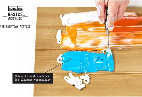 Vista 4 de Liquitex BASICS - Juego de pintura acrílica de 6 tubos, 0.74 onzas, colores primarios