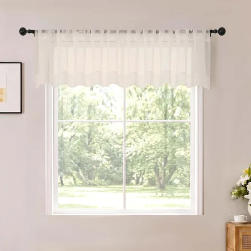 Vista 63 de OWENIE White Sheer Curtains 96 Inches Long 2 Panels for Living Room 52 Wide