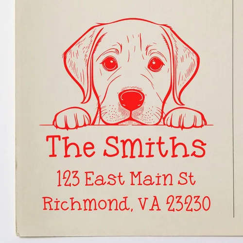 Vista 333 de Sello de alta calidad para cachorros Airedale Terrier – Sello de dirección personalizado – Ideal para los amantes de los perros – Elección de 5