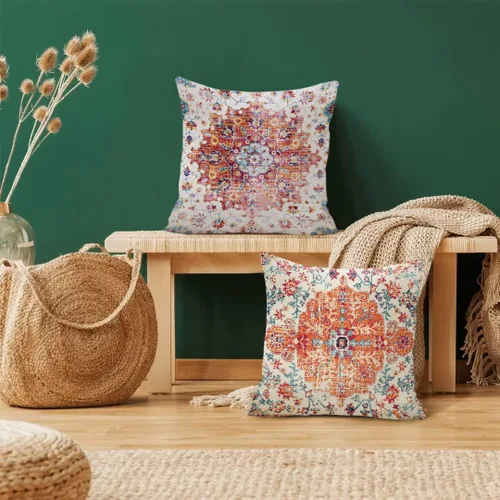 Vista 11 de VAKADO Juego de 2 fundas de almohada negras para exteriores, 18 x 18 pulgadas, estilo bohemio, decorativo, primavera, sofá, granja, gris, bohemio