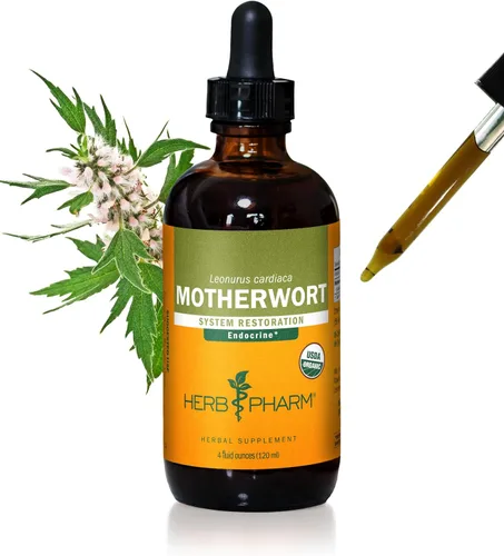 Vista 12 de Herb Pharm Extracto líquido orgánico certificado de motherwort para soporte del sistema endocrino, 1 onza