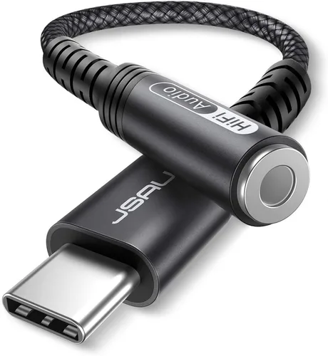 Vista 10 de JSAUX Adaptador USB C a conector de audífonos hembra de 6/64" (3.5 mm) para audio auxiliar, compatible con Samsung Galaxy S23, S23+, S23 Ultra, S22