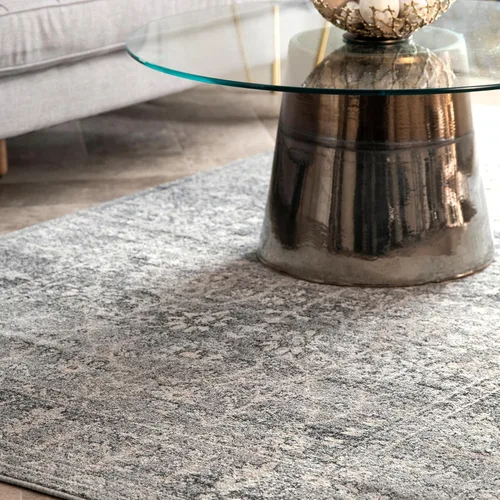 Vista 7 de nuLOOM Alfombra vintage tribal Bessie de 4 x 6, gris